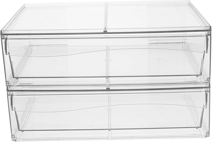 Desk Organizer Set Acrylic Drawer Storage Box for Makeup Office Supplies