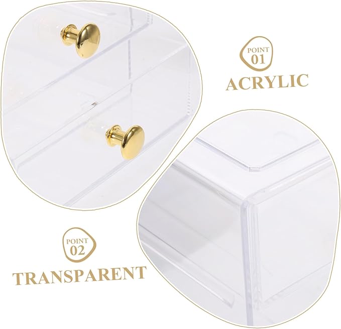 Stackable Three-layer Drawer Storage Box Modern Makeup Organizer Desktop Sundry Organizer Kitchen Countertop Lids