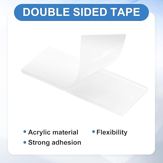 uxcell 100Pcs Double Sided Adhesive Pads, 1.97" x 0.79" Clear Removable Heavy Duty Mounting Tape Picture Hanging Sticky Adhesive Pad for Wall, Poster Picture, DIY Craft