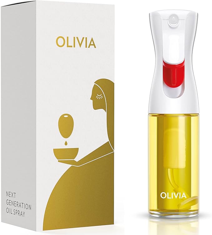 OLIVIA 130ML and 200ML Oil Sprayer for Cooking, Glass Olive Oil Sprayer