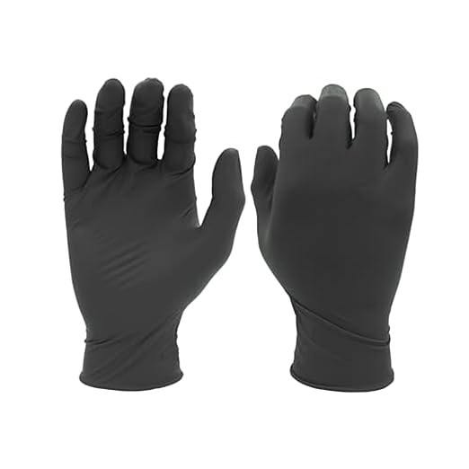 SHOWA 6112PF Sustainable EBT Latex-Free, Powder-Free, Nitrile Disposable Single Use Safety Gloves, 4 Mil, 9.5" Length, Black, Small, (1 Box/100 Gloves)