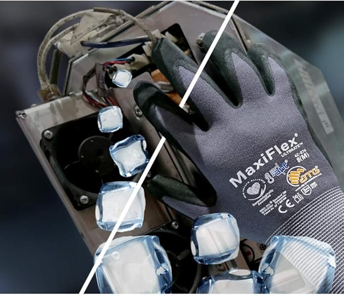 34-874 Seamless Knit Nylon Gloves with Nitrile Coat and Micro Foam Grip on Palm and Fingers