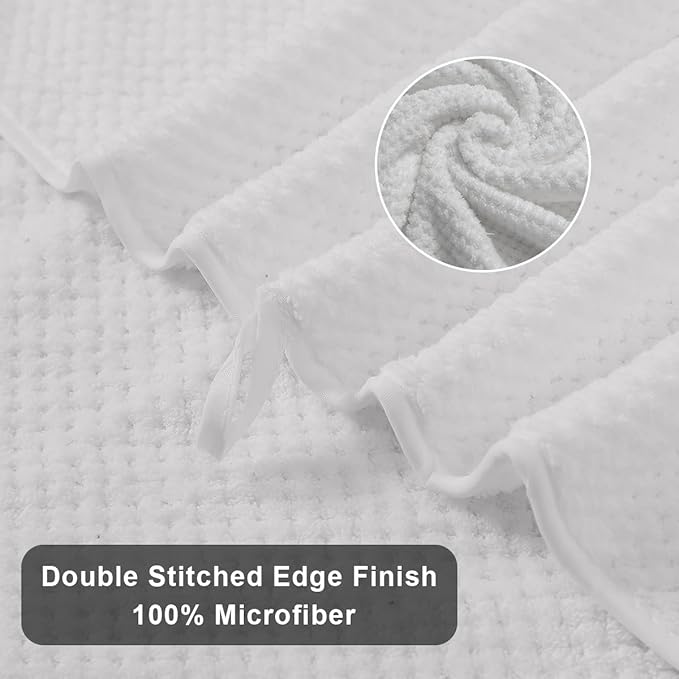 Extra Large Bath Towels Set 35x70 Inches - White Luxury 600 GSM Oversized Bath Sheet Towel,Ultra Soft Microfiber - Quick Dry,Highly Absorbent Shower Towels Spa Hotel Bathroom Towel Set (4-Pack)