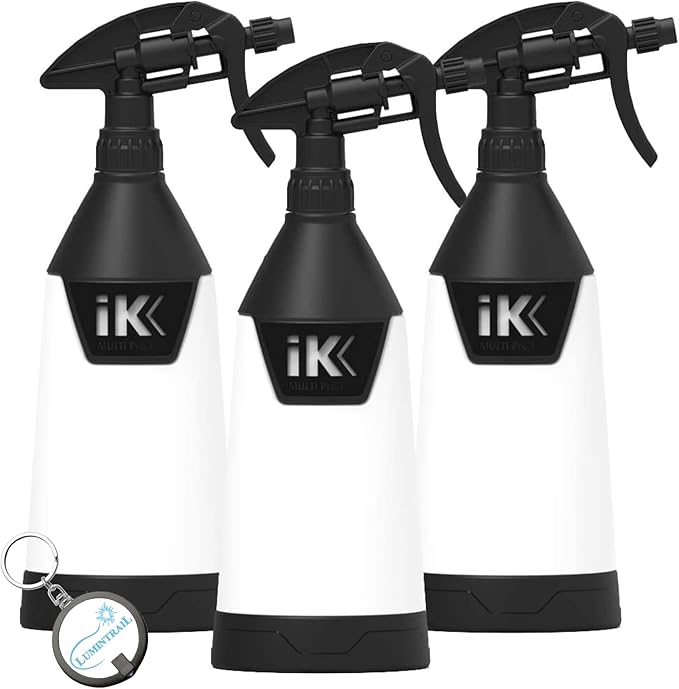 IK Sprayers Multi Trigger 1 (Multi TR 1) Sprayer 3 Pack Bundle with Keychain - Spray Detailer for Vehicle Detailing, Cleaning, and Maintenance