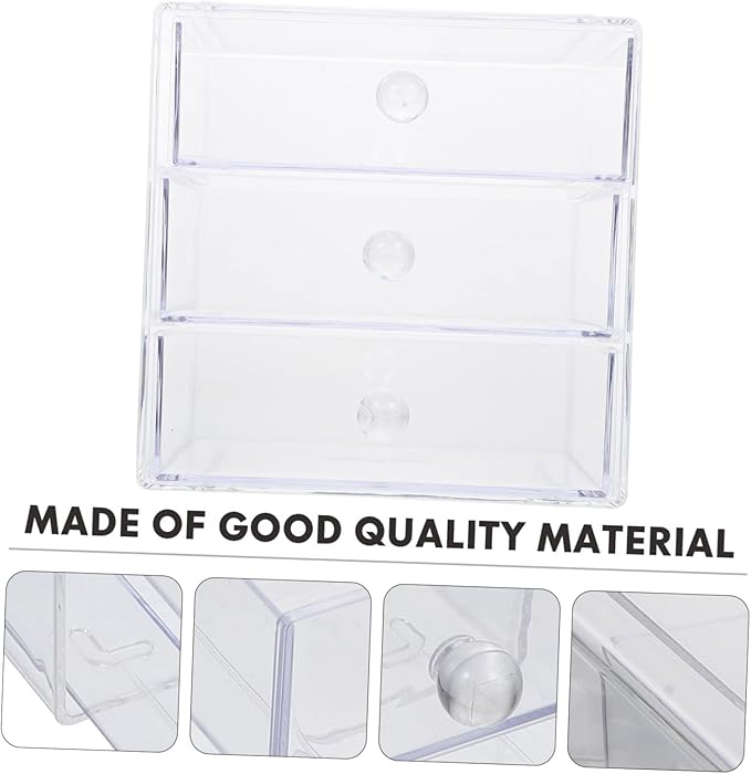 1pc Cosmetic Storage Box Acrylic Makeup Organizer Desktop Organizer Tidy Practical