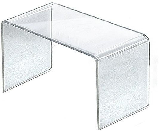 Azar Displays 515336 8" W x 4" D x 4.5" H Acrylic Riser (4 Pack)