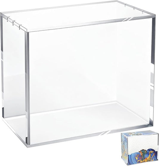 Upgrade PKMN Booster Box Acrylic Case, 5mm Thick Clear Acrylic Protector, PKMN Booster Box Case, Premium Magnetic Holder, Storage Container for Trading Card Collection