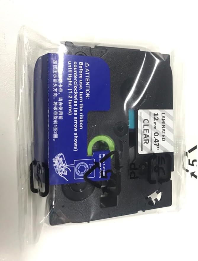 TZe White on Clear Replacement for Brother TZe-135 TZe135 12mm 0.47 Laminated TZ Tape, Compatible with Brother P-Touch Label Maker PT-D210 PT-H100 PT-D220 PTD400AD PT1880 PT1290 PT1830, 4 Pack
