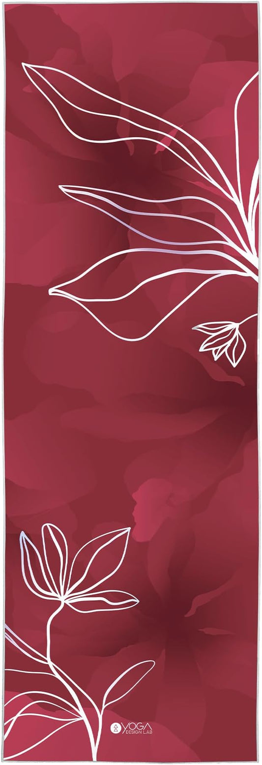 yogadesignlab Yoga Towel, Microfiber Yoga Rug, Yoga Mat Size (Iris)