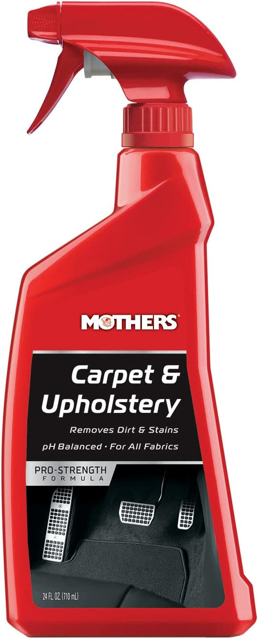 Mothers Carpet & Upholstery Cleaner, 24 oz. — Pro-Strength, pH-Balanced Formula Removes Ground-in Dirt, Soil & Stains from Cloth, Carpet, Velour & Vinyl, Restores a Clean Fresh Look (05424)