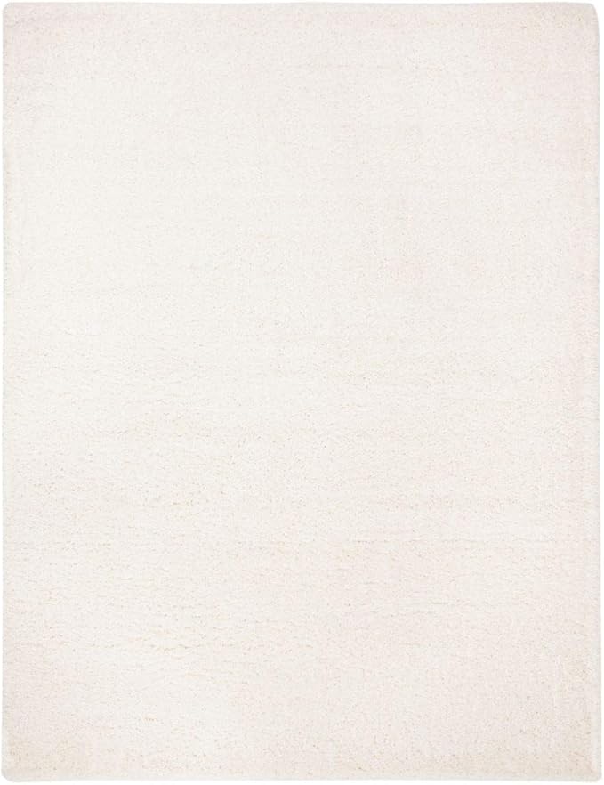 SAFAVIEH Fontana Shag Collection Area Rug - 10' x 14', Ivory, Solid Design, Non-Shedding & Easy Care, 2-inch Thick Ideal for High Traffic Areas in Living Room, Bedroom (FNT800A)