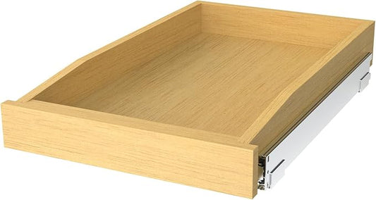 Wooden Pull out Cabinet Organizer 11" W x 21" D x 3.35" H, Heavy Duty Slide Out Drawers Pull-Out Home Organizers for Kitchen Cabinets