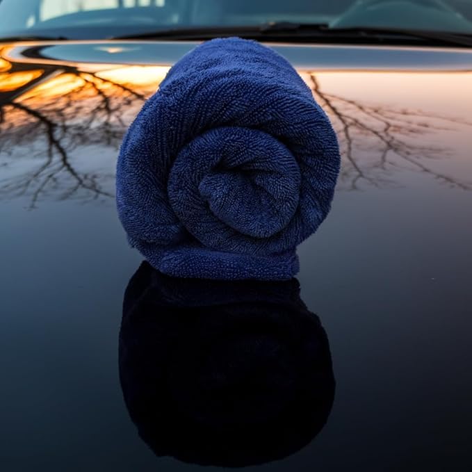 Captain's Car Care "The Kraken Drying Towel #1 Best and Largest Towel for Truck Detailing Streak Free, Massive 30x40 Inch Size, 1300 GSM Ultra Soft, Large Twisted-Loop Microfiber 70/30 Blend