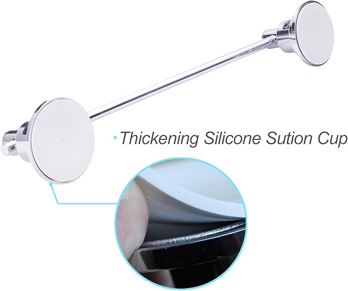Suction Cup Extendable 17-29" Stainless Steel Towel Bar (Chrome Plating)