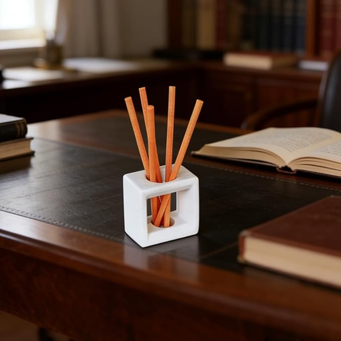 Non-Toxic Air Freshener Stix - Natural Essential Oils Infused, 30 Days Long-Lasting Freshness, 5 Pcs 6" Per Pack for Car Home Office，Ceramic Base not Included (Black Vanilla and Mandarin)