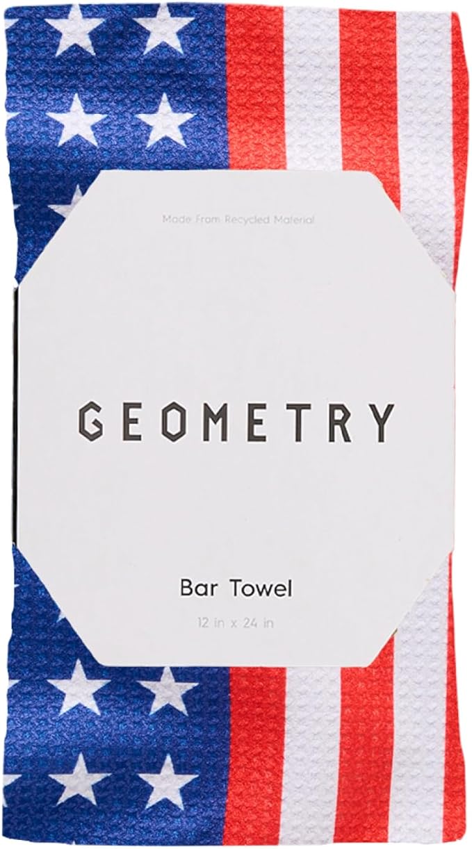 Bar Towels for Kitchen Premium Towels for Cleaning Dishes & Glassware - Absorbent & Fast Drying Kitchen Towels - Star Spangled, 12" x 14" - 1-Piece