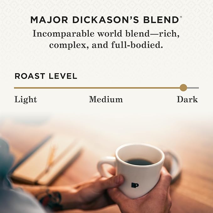 Peet's Coffee, Dark Roast Keurig K-Cup Pods - Major Dickason's Blend 75 Count (1 Box of 75 Pods)
