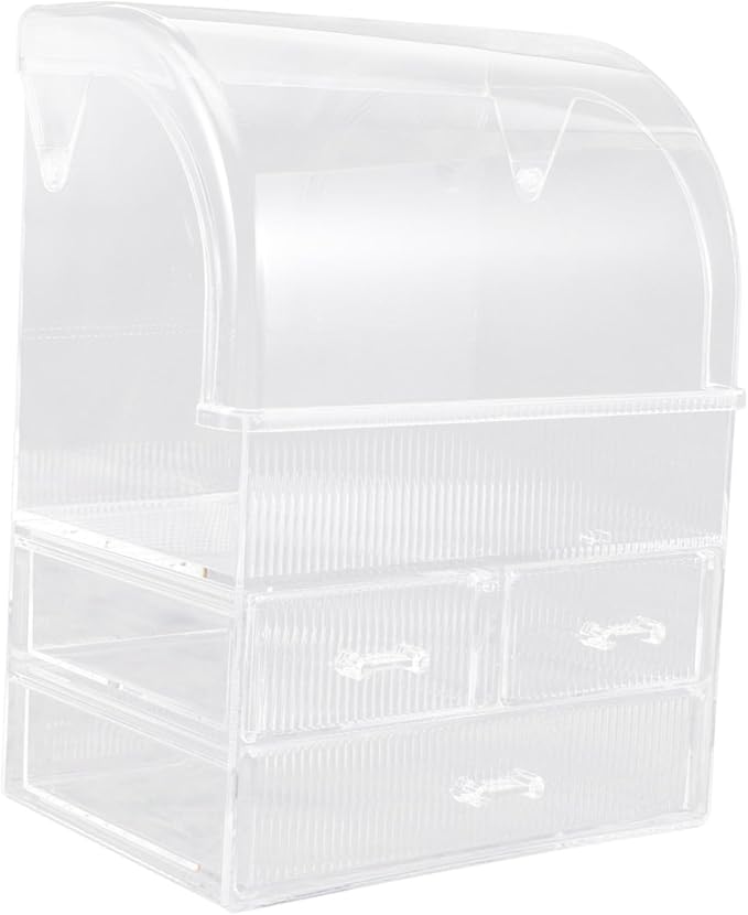 Happyyami Makeup Organizer Large Acrylic Storage Box Desktop Cosmetic Organizer Drawer Storage