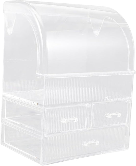 Happyyami Makeup Organizer Large Acrylic Storage Box Desktop Cosmetic Organizer Drawer Storage