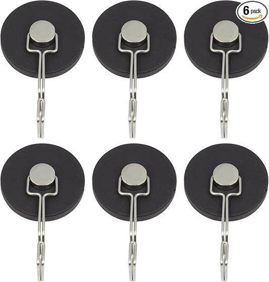 30LBS Heavy Duty Magnetic Hooks with Anti Slip Rubber Coating