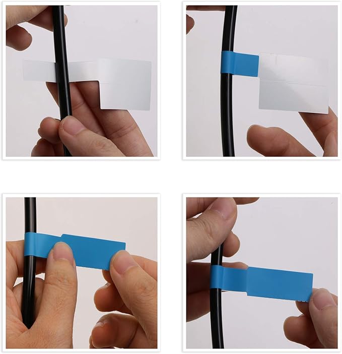 Mini Skater 180 Packs Self Adhesive Cable Labels Waterproof Assorted Color Tear Resistant 6 Sheet Label Stickers for Office Work School Computer Cord Laser Printer