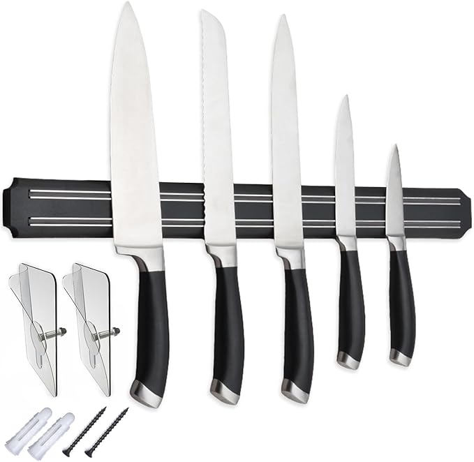  Magnetic Knife Holder,15 Inch Magnetic Knife Storage Strip,Knife Bar Block Magnet,Kitchen Utensil Holder,Tool Holder,Multipurpose Magnetic Knife Rack