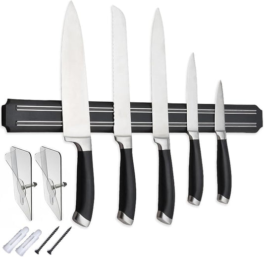  Magnetic Knife Holder,15 Inch Magnetic Knife Storage Strip,Knife Bar Block Magnet,Kitchen Utensil Holder,Tool Holder,Multipurpose Magnetic Knife Rack