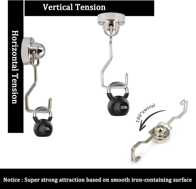 Strong Magnetic Hooks Heavy Duty New Look Multipurpose for Cruise Cabin and Refrigerator,Round Base Rare Earth Small Magnet Hooks for Hanging(Pack of 6)