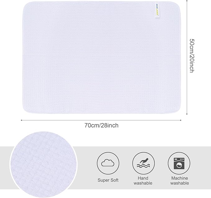 Microfiber Kitchen Towel Premium Sublimation Blank Towels Fast Drying Tea Towel Polyester Dish Towels for Drying Dishes 20 Inch X 28 Inch 10 Pack White