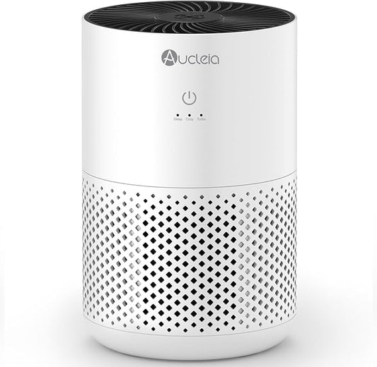 Air Purifiers for Bedroom Home with H13 True HEPA Filter, 20dB Quiet Air Cleaner for Pets Hair Dander Odor, Smoke Dust Pollen, Aromatherapy Function, White