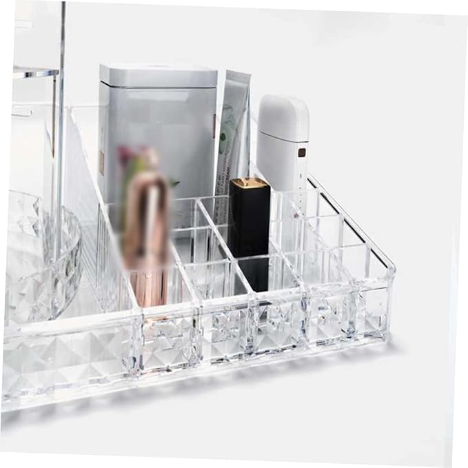 Vaguelly Acrylic Makeup Organizer Rotating Cosmetic Perfume Storage Rack for Vanity Desk Dresser Organizer