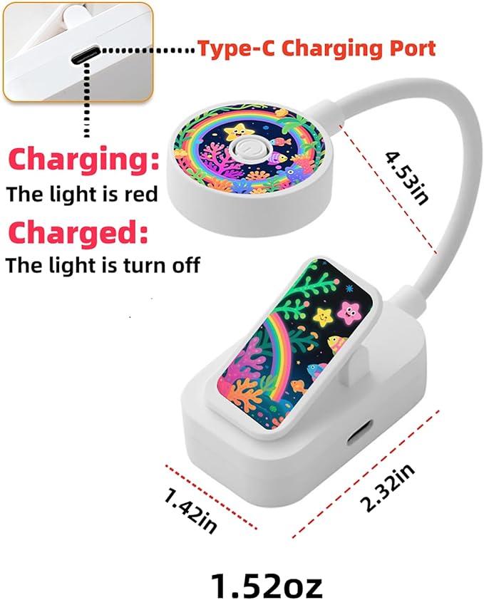 8 Pack Rechargeable Small Book Lights Bulk for Reading at Night,3 Color,Adjustable Brightness,Clip on to Book Lights for Reading in Bed ，Great Gifts for Kids，Book Lovers，Readers