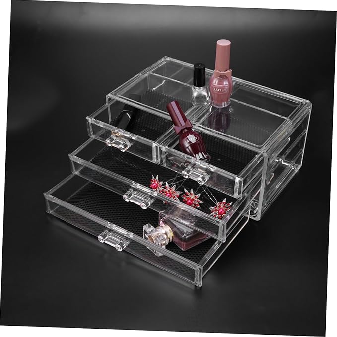 Large Acrylic Makeup Organizer Desktop Storage Box Tidy Makeup Desk Organizer Cosmetics Case