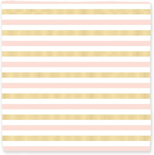 SwaddleDesigns Cotton Muslin Swaddle Blanket, Receiving Blanket for Baby Girls, Best Registry Gift, 46x46 inches, Pink and Gold Shimmer Stripes