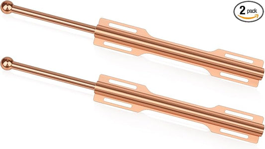 FIRJOY 12" Valet Rod for Closet Pull Out (2 Pack, Rose Gold)