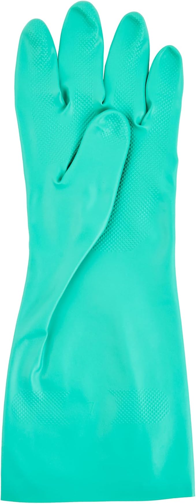 Green Cleaning Gloves 10 Pairs 15 Mil Thick Large Heavy-Duty Nitrile Gloves With Long Cuff No-Latex Flock Lining For Use In Hospitals, Laboratories, Kitchens and Households