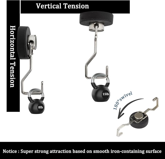 Rubber Coated Anti-Scratch Heavy Duty Magnetic Hooks, Essential for Cruise Ship Cabins & Refrigerator Hanging, Rubber Coating Anti-Corrosion, Hook Magnets for Outdoor Grill(3, Sliver)