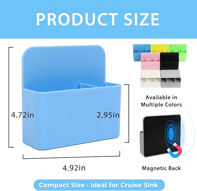 Magnetic Toothbrush Holder for Cruise Ship Cabin – Wall-Mounted Cruise Bathroom Organizer with 2 Removable Dividers & Towel, Cruise Essentials 2025 & Cruise Must Haves for Alaska & Caribbean Cruises