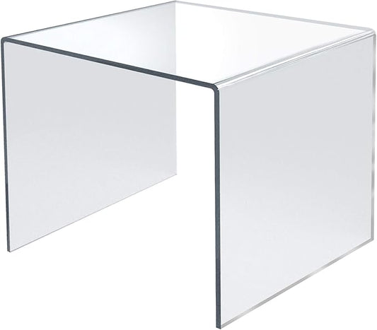 Azar Displays 515314 9.5" Square Acrylic Riser (4 Pack)