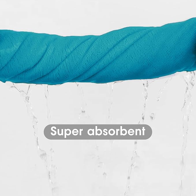 Bath Towel, Microfiber Bath Towels Set, 4 Pack (30" x 60") - Large Size, Extra Absorbent, Quick Drying, Multipurpose Use as Hair Wrap for Women, Bath, Fitness, Sports, Yoga, Teal