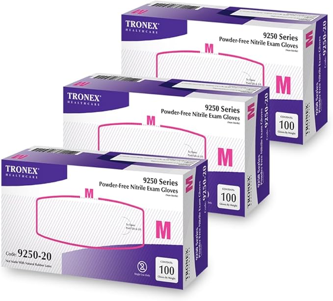 XS - 2XL Nitrile Glove, Examination, Fingertip-Textured, Powder-Free, Blue