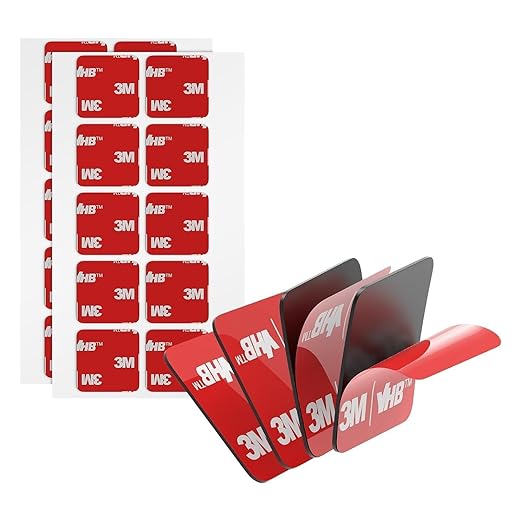 Made of 3M Double Sided Adhesive Pads 1" x 1" 20 PCS Square Heavy Duty VHB Black 5925 Sticky Mounting Foam Tape Strong Adhesive Waterproof for Home Office Car Deco
