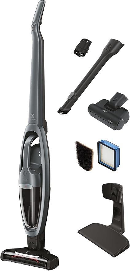 Electrolux WellQ7 Pet Cordless 2-in-1 Vacuum Cleaner with Motorized PetPro+ Nozzle for Easy Pet Hair Removal, 50-Minute Run Time, 2 Power Modes, Shale Gray