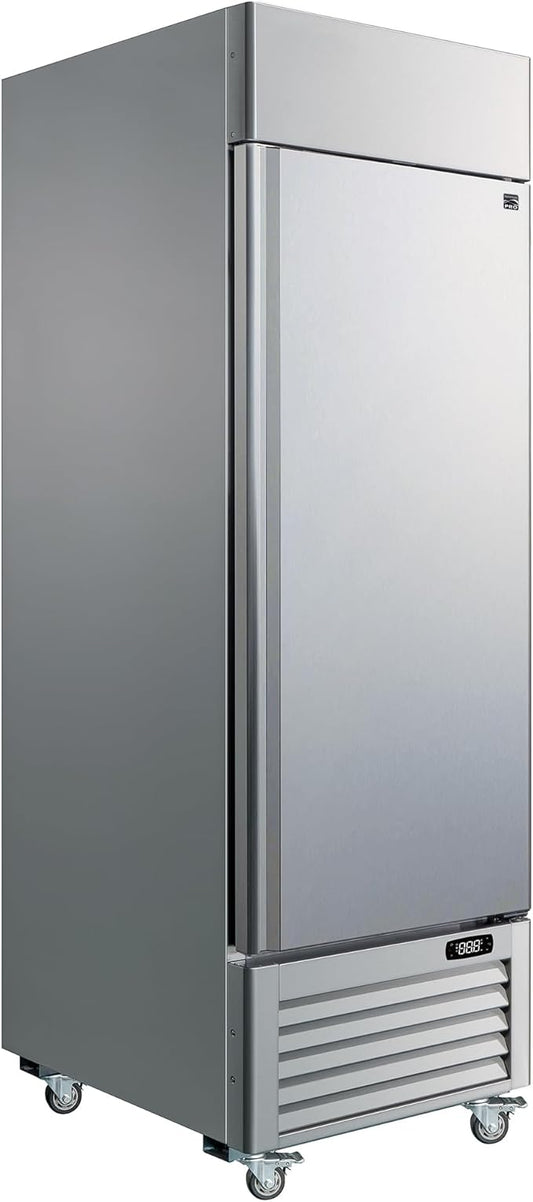 Kenmore Commercial Freezer – Upright Convertible Refrigerator, Frost Free, Congelador For Restaurant, Industrial Use, Cafe, Shop, Reach-In Full-Size 23 Cu.ft Stainless Steel