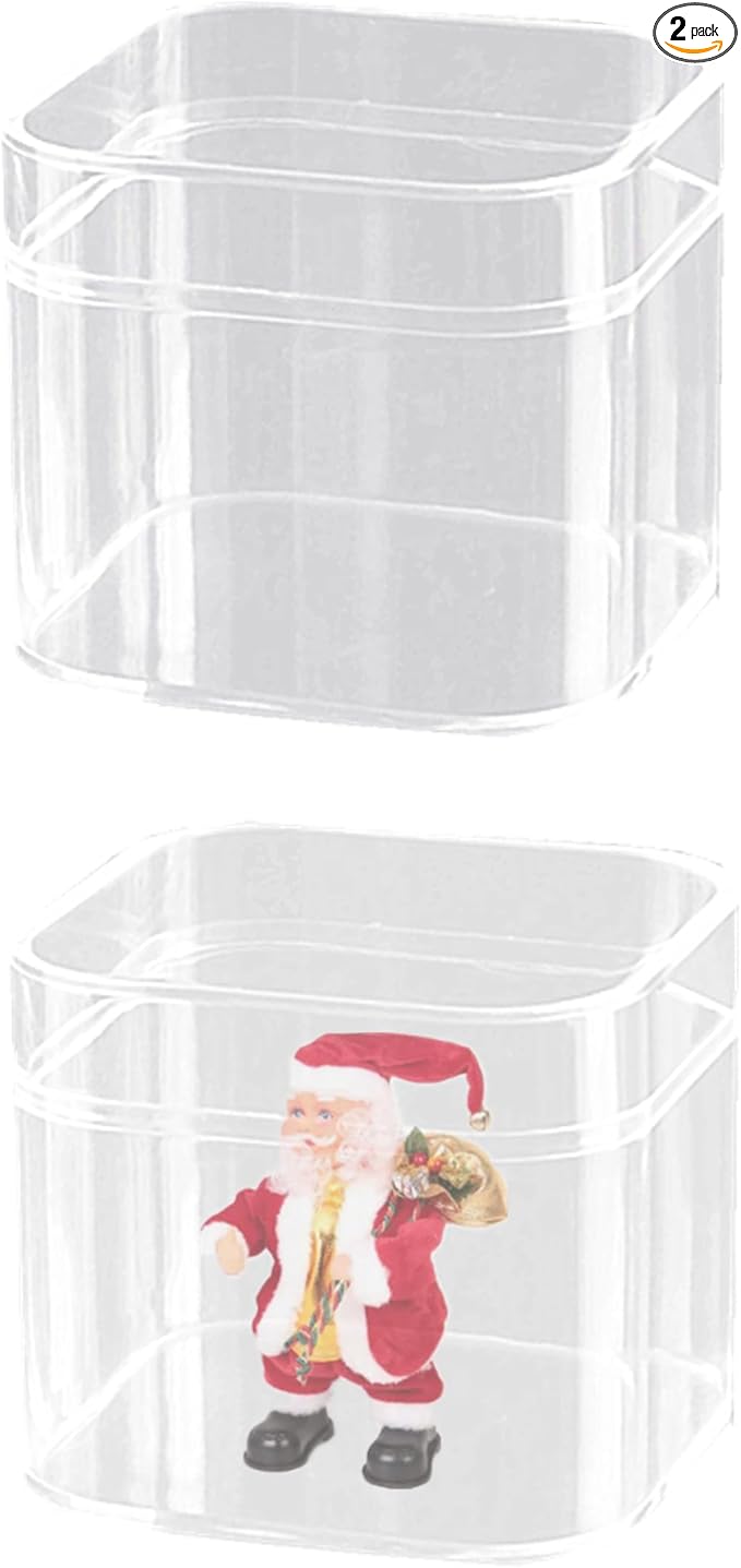 KissYou Small Acrylic Box Clear Display Box with Lid Candy Storage Organize Container Wedding Party Gift Boxes