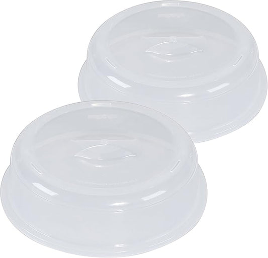Nordic Ware BPA-free and Melamine Free Plastic Splatter Microwave Cover, 10-Inch (Set of 2), Clear