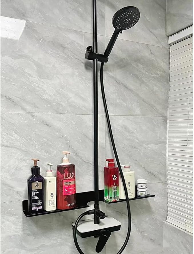 ROYALITA 24 Inch Acrylic Bathroom Shelf Organizer Over The Faucet, Over The Sink Shelf Room Decor, Bathroom Countertop Organizer Kitchen Above Sink Drain Shelf