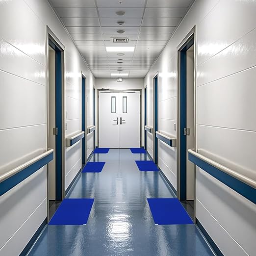 Sticky mat with Adhesive,Tacky pad 24" x 36",for Construction,Science Lab Door Matting,Basketball Shoes,Cleanroom,Laboratory and Hospital. (12, Blue, 24"x36")