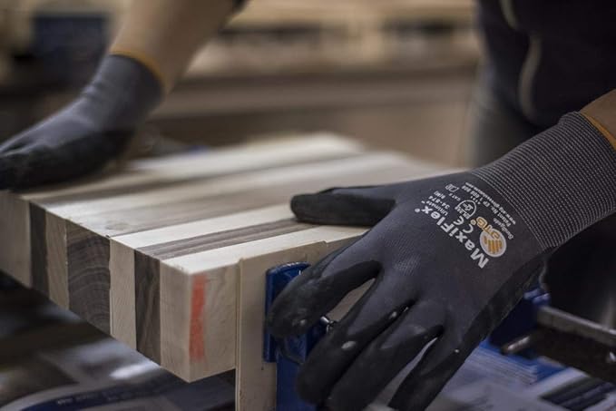 34-874 Seamless Knit Nylon Gloves with Nitrile Coat and Micro Foam Grip on Palm and Fingers