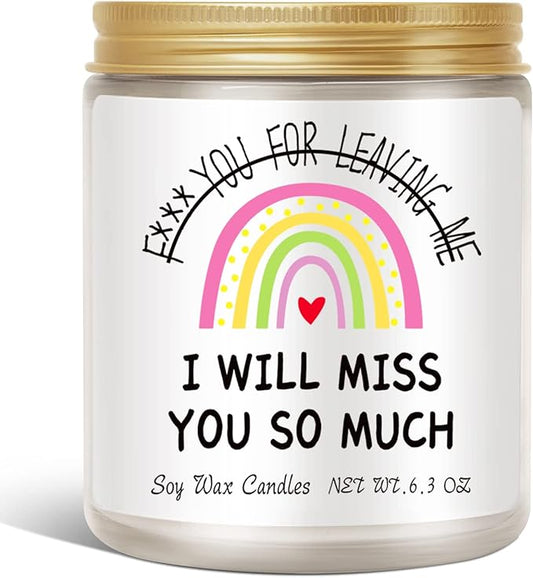 Goodbye Gifts: Lavender Scented Candle for Coworker Farewell or Retirement
